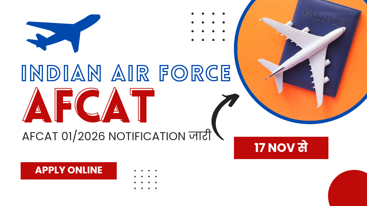 Indian Air Force AFCAT 01/2026 Notification